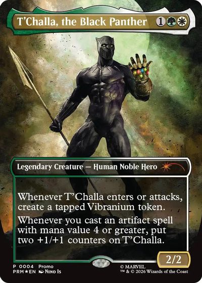 T'Challa, the Black Panther (Borderless) card art