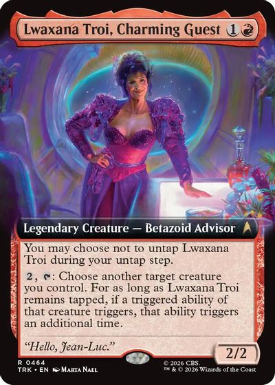 Lwaxana Troi, Charming Guest (Extended Art) card art