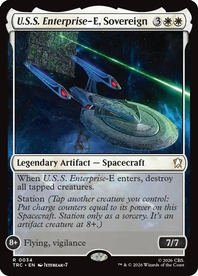 U.S.S. Enterprise-E, Sovereign card art