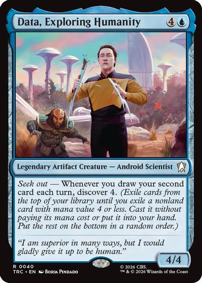 Data, Exploring Humanity card art