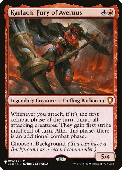 Karlach, Fury of Avernus card art