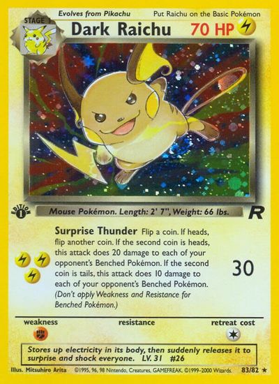 Dark Raichu card art