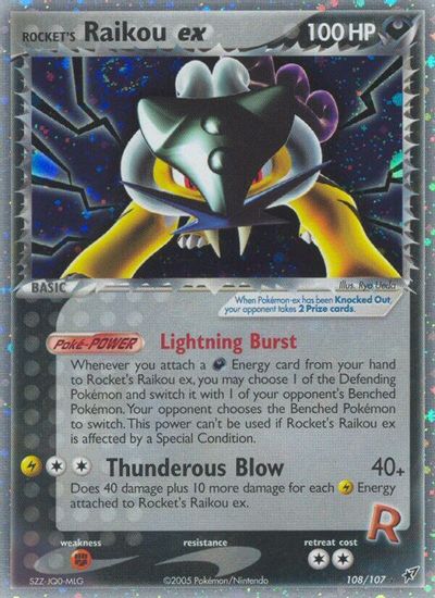 Rocket's Raikou ex card art