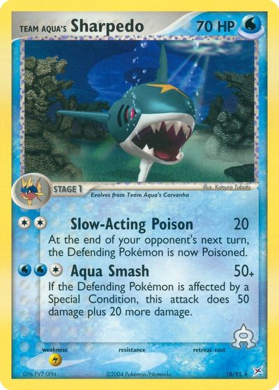 Team Aqua's Sharpedo - 18/95 card art