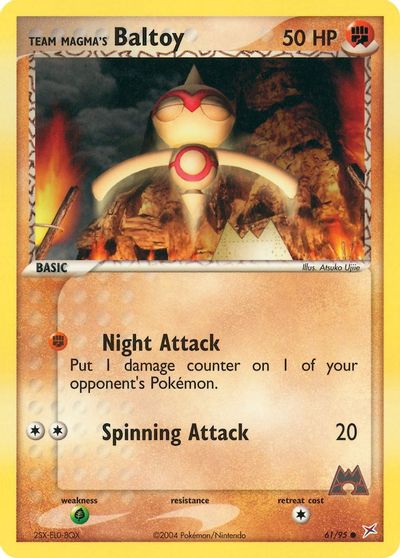 Team Magma's Baltoy - 61/95 card art